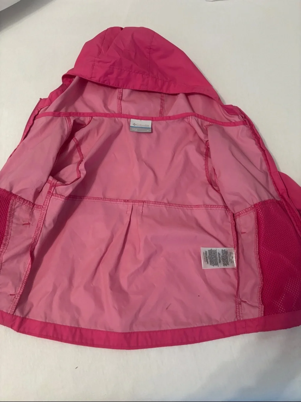 Columbia Kids Hot Pink Hooded Raincoat - Picture 3 of 4